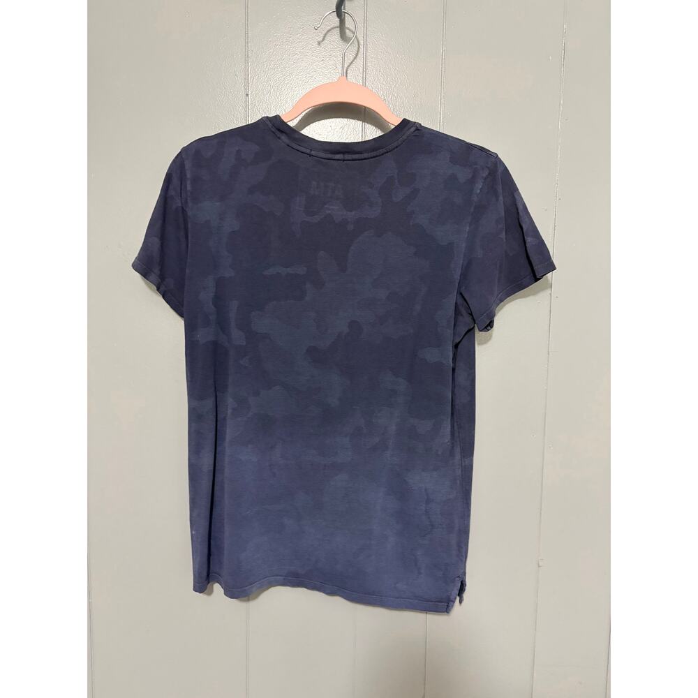 ATM Anthony Thomas Melillo Blue Camo Ombre Cotton Crewneck Classic T-shirt M - Picture 6 of 7